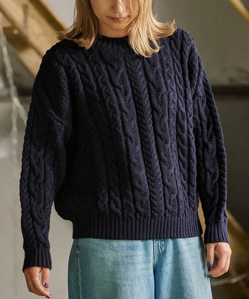 Oldderby Knitwear ニット セーター ケーブルニット JM1006 レディース