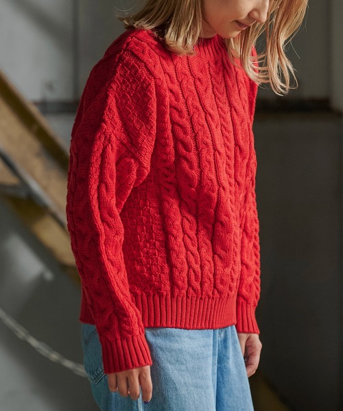 Oldderby Knitwear ニット セーター ケーブルニット JM1006 レディース