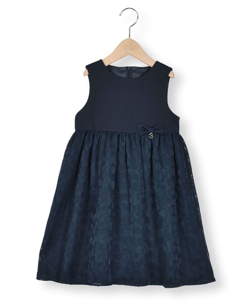 BeBe ワンピース　110cm BeBe ワンピース 「日本製」シアー花柄切替ワンピース(110~130cm