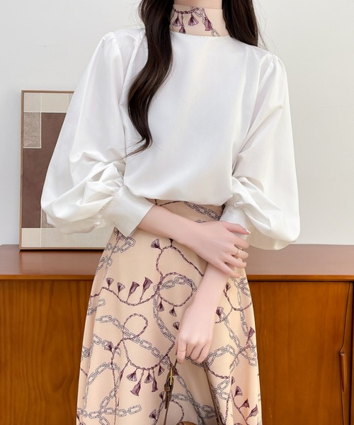【新品未着用】JUSGLITTY スカートブラウス　セットアップ JUSGLITTY - ジャスグリッティー 配色BSセット オフィス