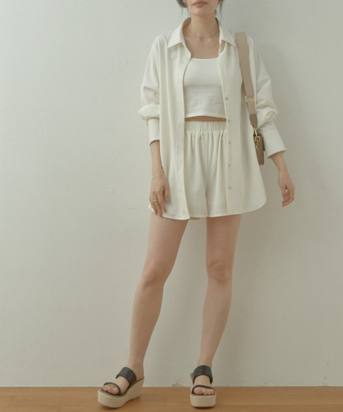 ACYM ブラウス シャツ Relaxy satin shirt SETUP レディース 