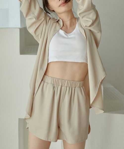 ACYM ブラウス シャツ Relaxy satin shirt SETUP レディース 