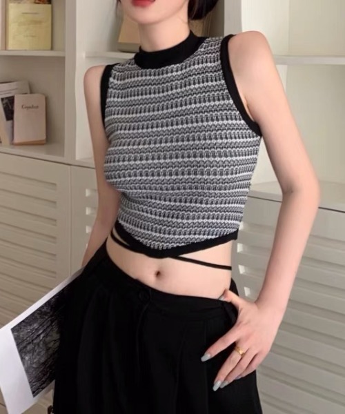 美品✨フォクシー ボーダー ノースリーブ サマーニット ロゴプレート 40 楽天市場】【期間限定→747円】ボーダー ニット レディース