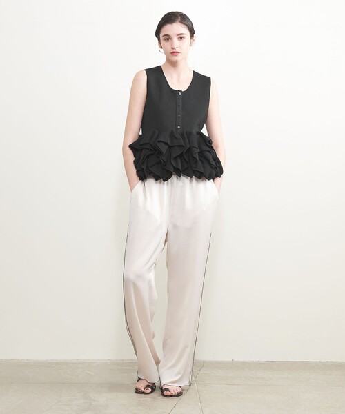 AEWEN MATOPH＞ペプラム フリル 2WAYニット