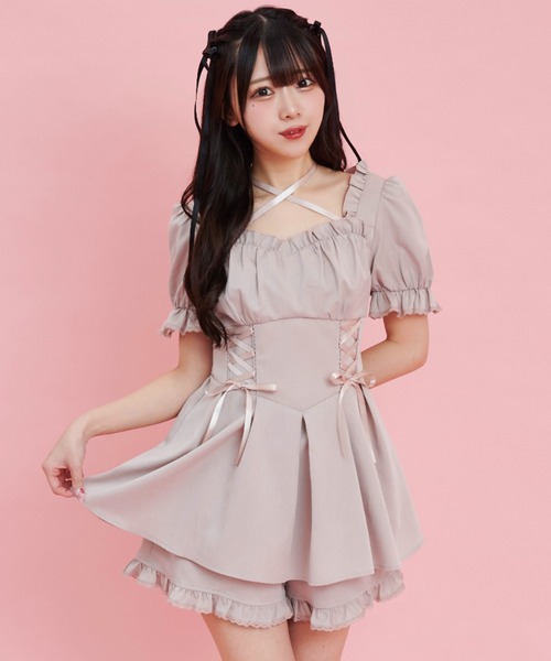 Secret Honey セットアップ サイドレースアップセットアップ