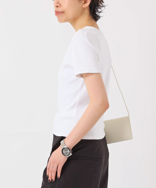 EVERYDAY I LIKE. ホワイト Tシャツ EVERYDAY I LIKE. tシャツ Tシャツ フィットTシャツ レディース