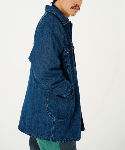 trove トローヴ　メンズ　コート　ウール　ネイビー　 アウター　Mサイズ TROVE ステンカラーコート コート 2022AW / COMPRESS WOOL KNIT