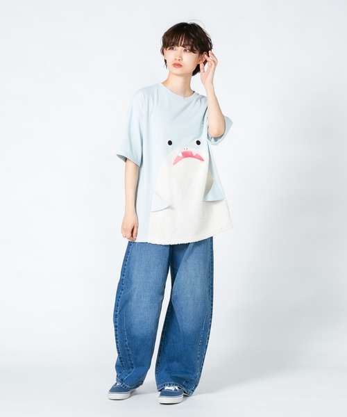 JEANS MATE tシャツ 「Hi Hey Hoooo/ハイヘイホー」くま さめ顔
