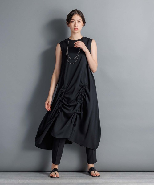 リネンAライクワンピース Anside ワンピース リネンライクドロストワンピース : ZOZOTOWN