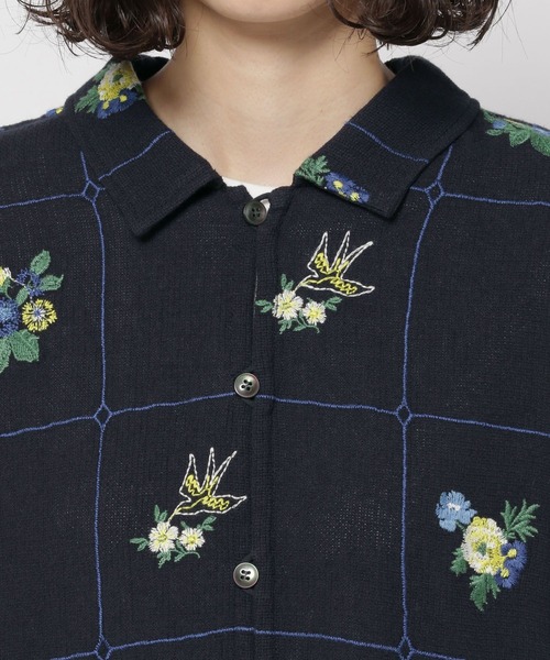 ブラウス シャツ フラワー刺繍トップ レディース fifth フラワー刺繍シアーブラウス | 人気レディース