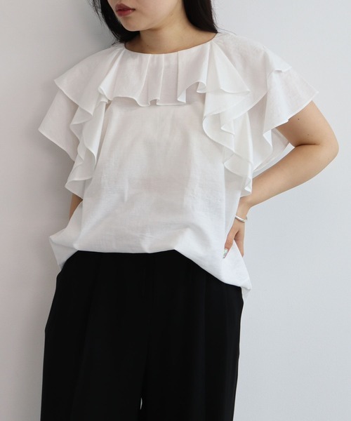 MW コットンフリルブラウス 79cb002-25679-01b.jpg