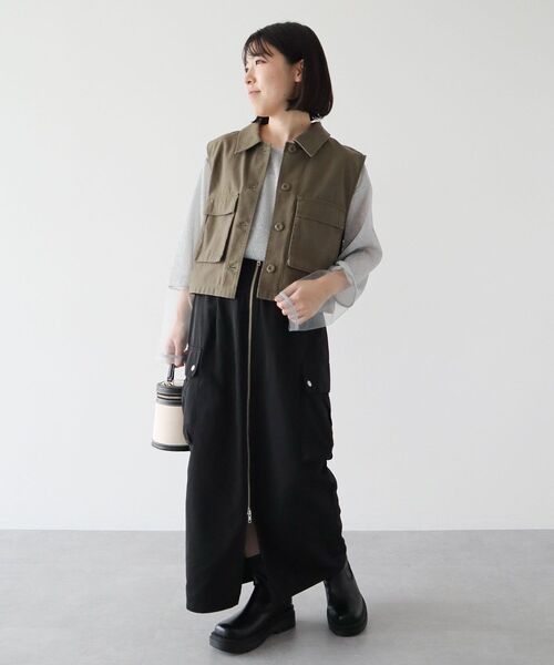 Sugar spoon（シュガースプーン） ベスト ジレ ミリタリーショート