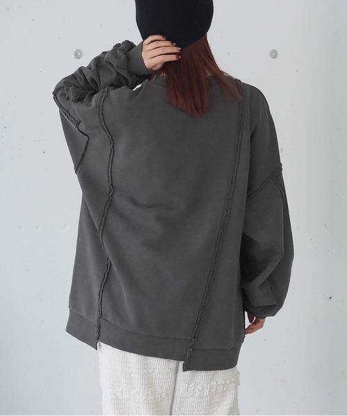 tiptop トレーナー スウェット リメイク風裏毛BIGプルオーバー