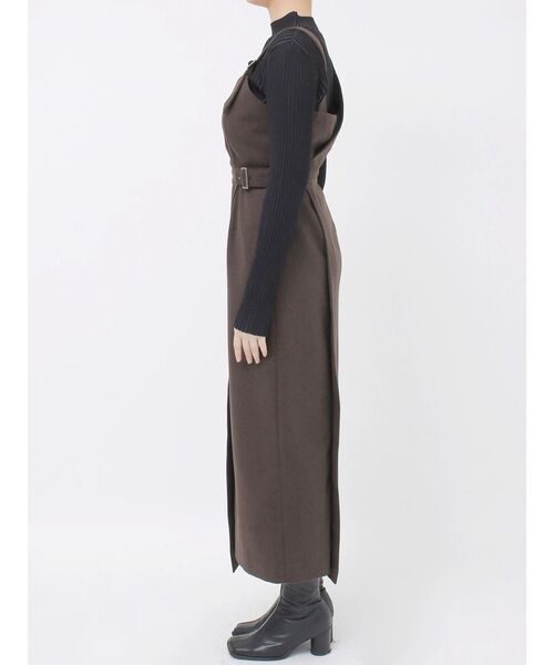 MURUA（ムルーア） ワンピース ウールライクアシメジャンパースカート
