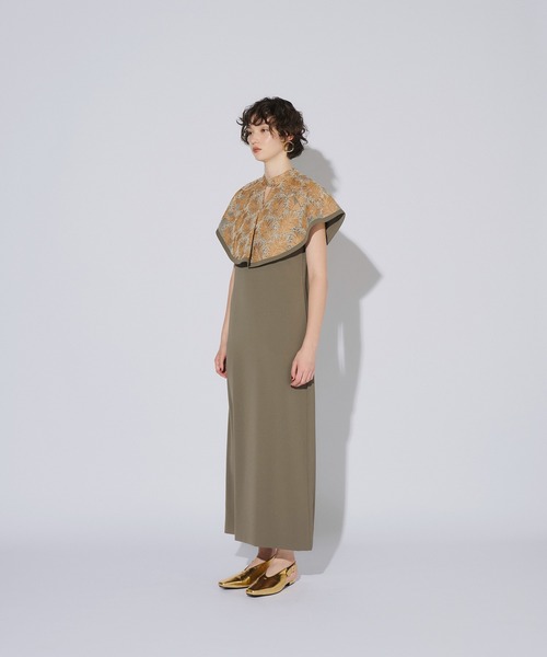 ANDRESD ドレス embroidery cape dress レディース : ZOZOTOWN Yahoo 