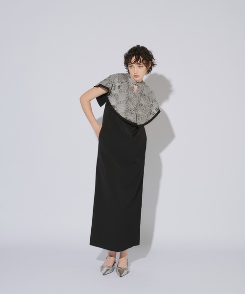 ANDRESD ドレス embroidery cape dress レディース : ZOZOTOWN Yahoo 