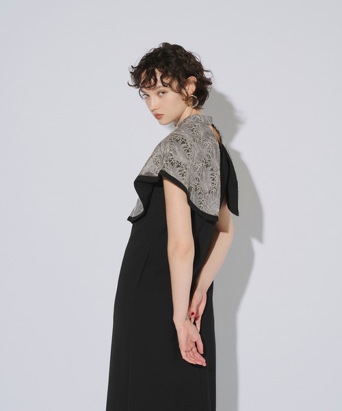スーツ・フォーマル・ドレス ANDRESD embroidery cape dress ANDRESD ドレス embroidery cape dress エンブロイダリーケープ