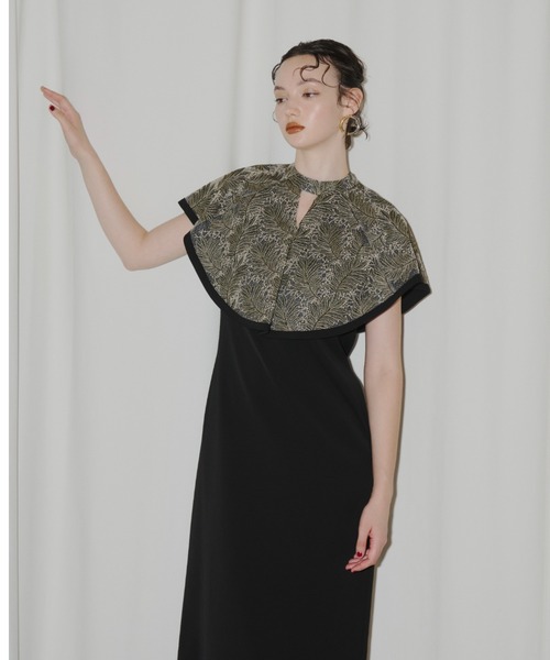 スーツ・フォーマル・ドレス ANDRESD embroidery cape dress ANDRESD ドレス embroidery cape dress エンブロイダリーケープ