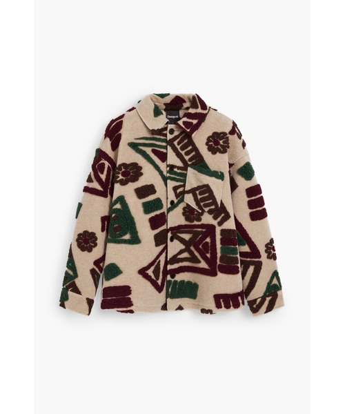 Desigual（デシグアル） ステンカラーコート コート アート柄 ボア