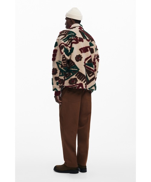 Desigual（デシグアル） ステンカラーコート コート アート柄 ボア