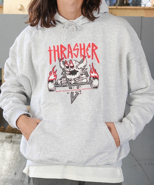 THRASHER（スラッシャー） パーカー TOY MACHINE MONSTER-GRAM HOODIE