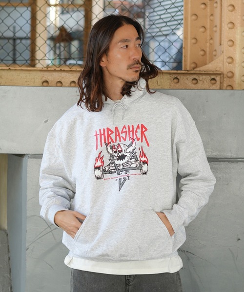 THRASHER（スラッシャー） パーカー TOY MACHINE MONSTER-GRAM HOODIE