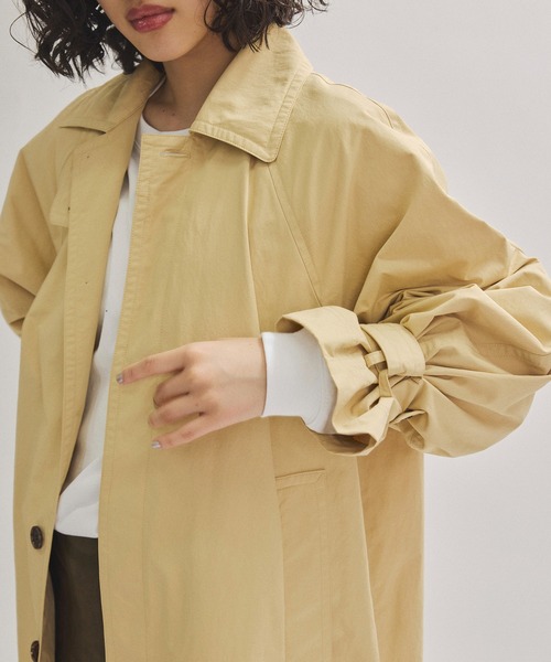 ADAM ET ROPE'（アダムエロペ） ステンカラーコート コート ナイロン