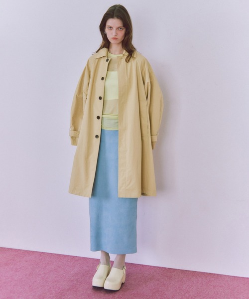 ADAM ET ROPE' FEMME ステンカラーコート ADAM ET ROPE'（アダムエロペ） ステンカラーコート コート ナイロン