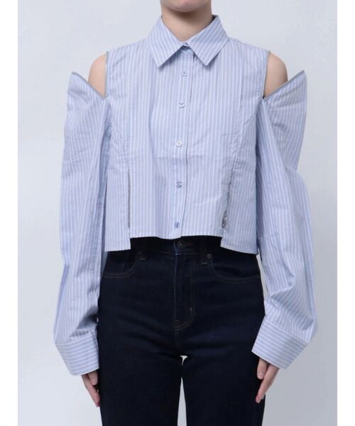MURUA ブラウス シャツ マルチWAYクロップドシャツ レディース
