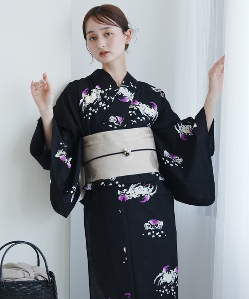 utatane 浴衣 手染め注染浴衣3点セット utatane×注染工房 赤坂紬