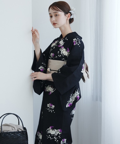 浴衣　かまわぬレディース　注染 楽天市場】【utatane×注染工房 日本製小幅生地使用 浴衣3点