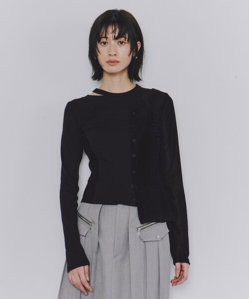 UNITED TOKYO（ユナイテッドトウキョウ） tシャツ シアーベロアリブMIX