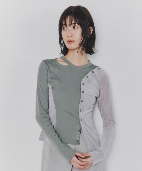 【値下げ】UNITED TOKYO ユナイテッドトウキョウ トップス シアー セール】シアーテレコセットトップス｜ウォッシャブル/レイヤード