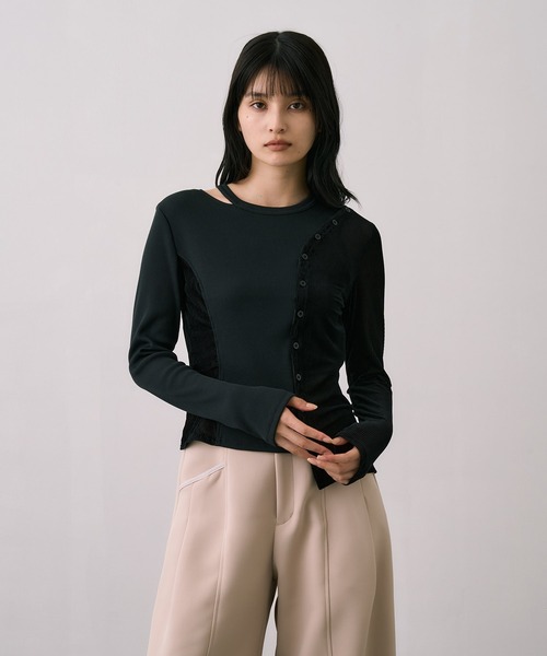 unitedtokyo シアーベロアコンビフィットプルオーバー UNITED TOKYO（ユナイテッドトウキョウ）の「シアーベロアコンビ