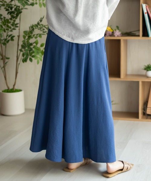 NAVY ロング スカート 夏 nAvy SARARI ウェーブフレアスカート