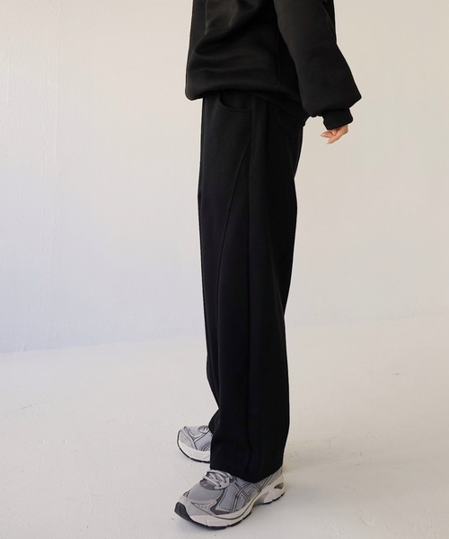 lilful スウェットパンツ ジャージ サイドライン リボン