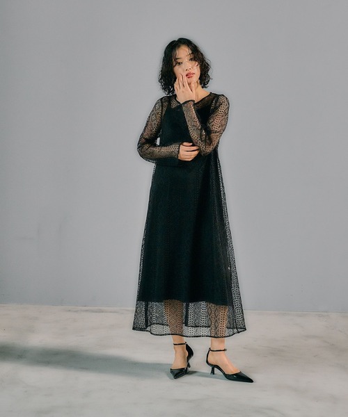 LEPSIM（レプシィム） ドレス 「結婚式／オケージョン」格子レース