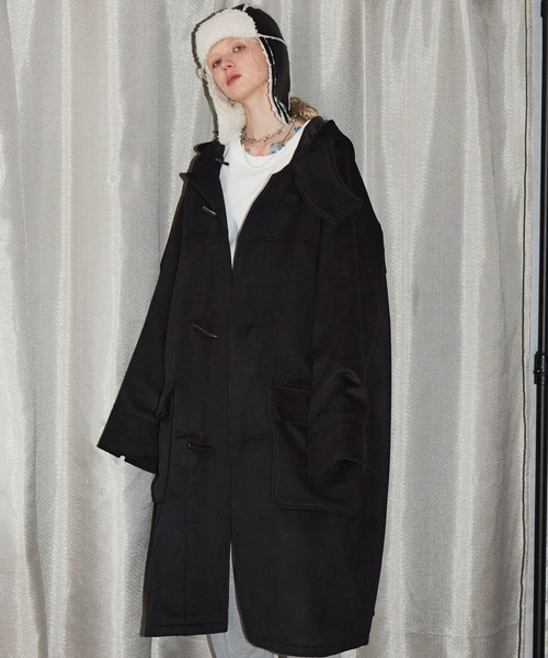 「AIVER」 ダッフルコート MEDIUM ブラック メンズ_画像7