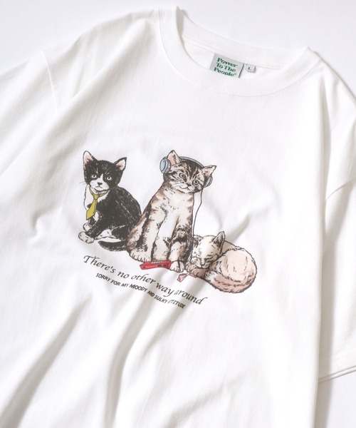 ねこ　プリントTシャツ ねこプリントTシャツ【洗濯機洗い可】（Tシャツ） | index