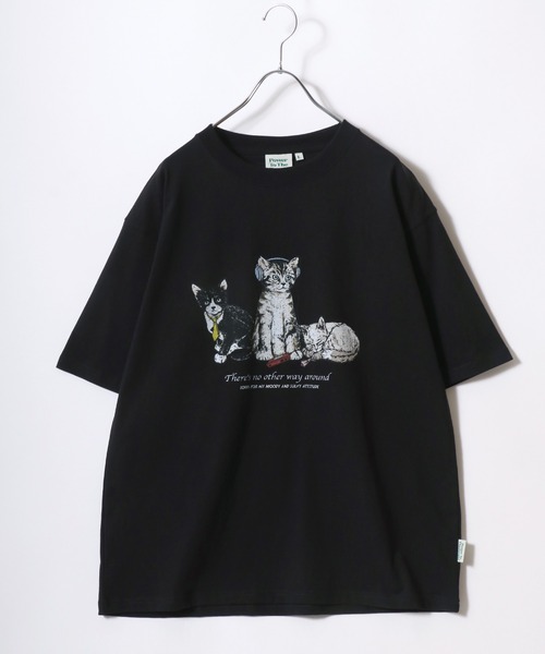 tシャツ 三匹猫プリントTシャツ メンズ レディース ユニセックス