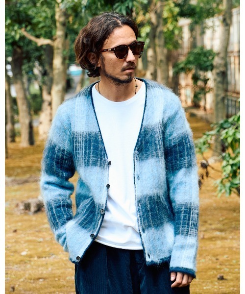 wjk カーディガン mohair shaggy knit cardigan メンズ : ZOZOTOWN