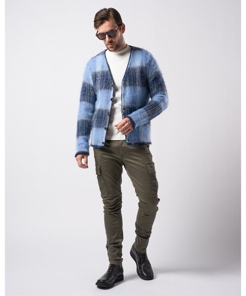 wjk カーディガン mohair shaggy knit cardigan メンズ : ZOZOTOWN