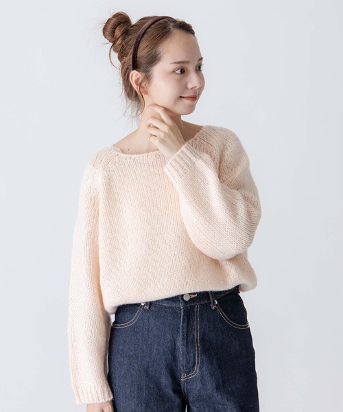 「flower」 長袖ニット FREE ピンク レディース_画像2