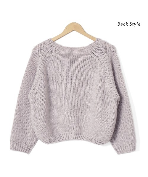 「flower」 長袖ニット FREE ピンク レディース_画像9