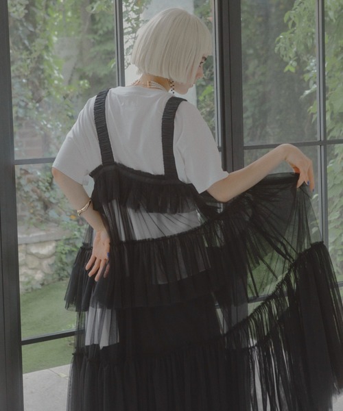 manana suerte ワンピース レイヤードチュールワンピース