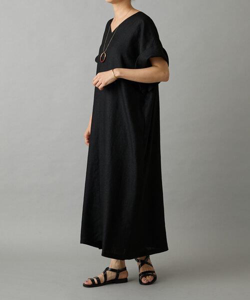 BEARDSLEY（ビアズリー） ワンピース 麻調合繊カフタンワンピース