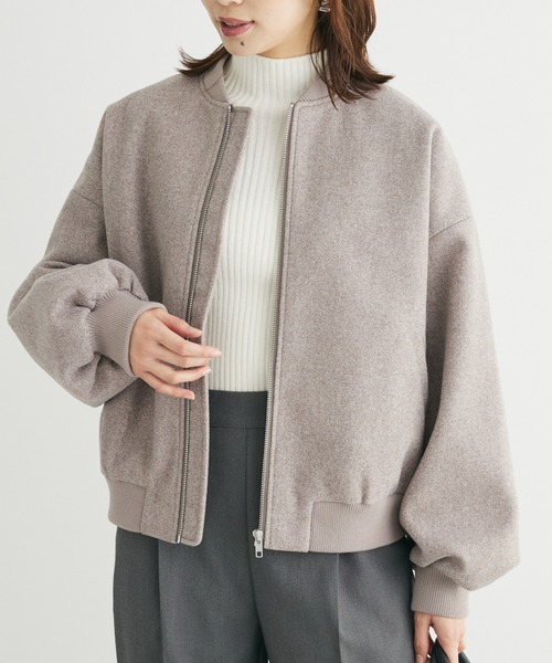 ELENCARE DUE ジップアップブルゾン FREE モカ レディース : ZOZOTOWN