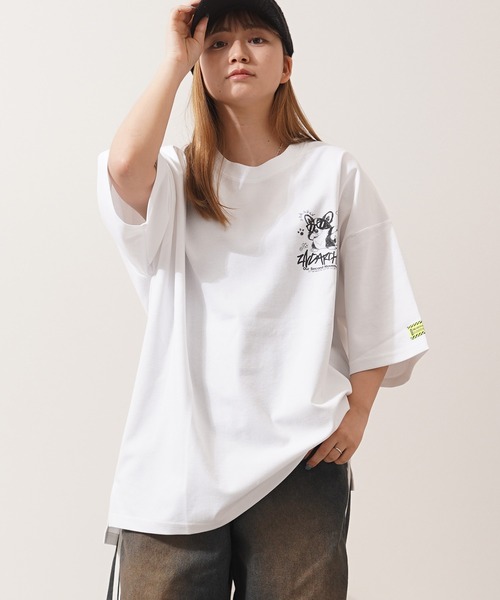 tシャツ 「2ND ARCHIVE」オーバーサイズ クレヨンタッチ プリント T
