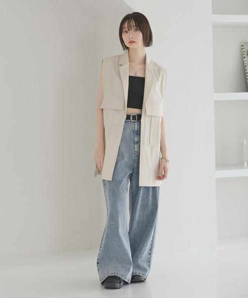 【本日限定価格✨】AURALEE ベスト　ジレ　サイズ1 Anui ベスト ジレ 「UNISEX」ライトレザーベスト レディース