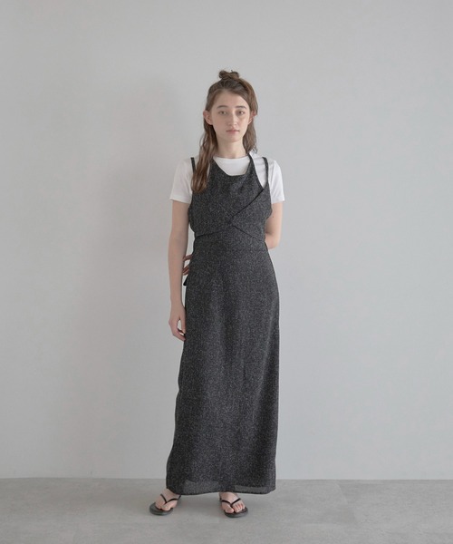MINERTE ワンピース 「MINERTE」summer tweed halter neck dress